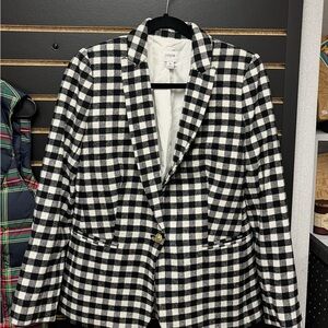 J. Crew Black and White Checkered Women's Blazer